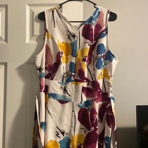 Lane Bryant fitted middle dress with tie belt